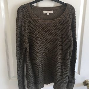 Loft dark olive sweater